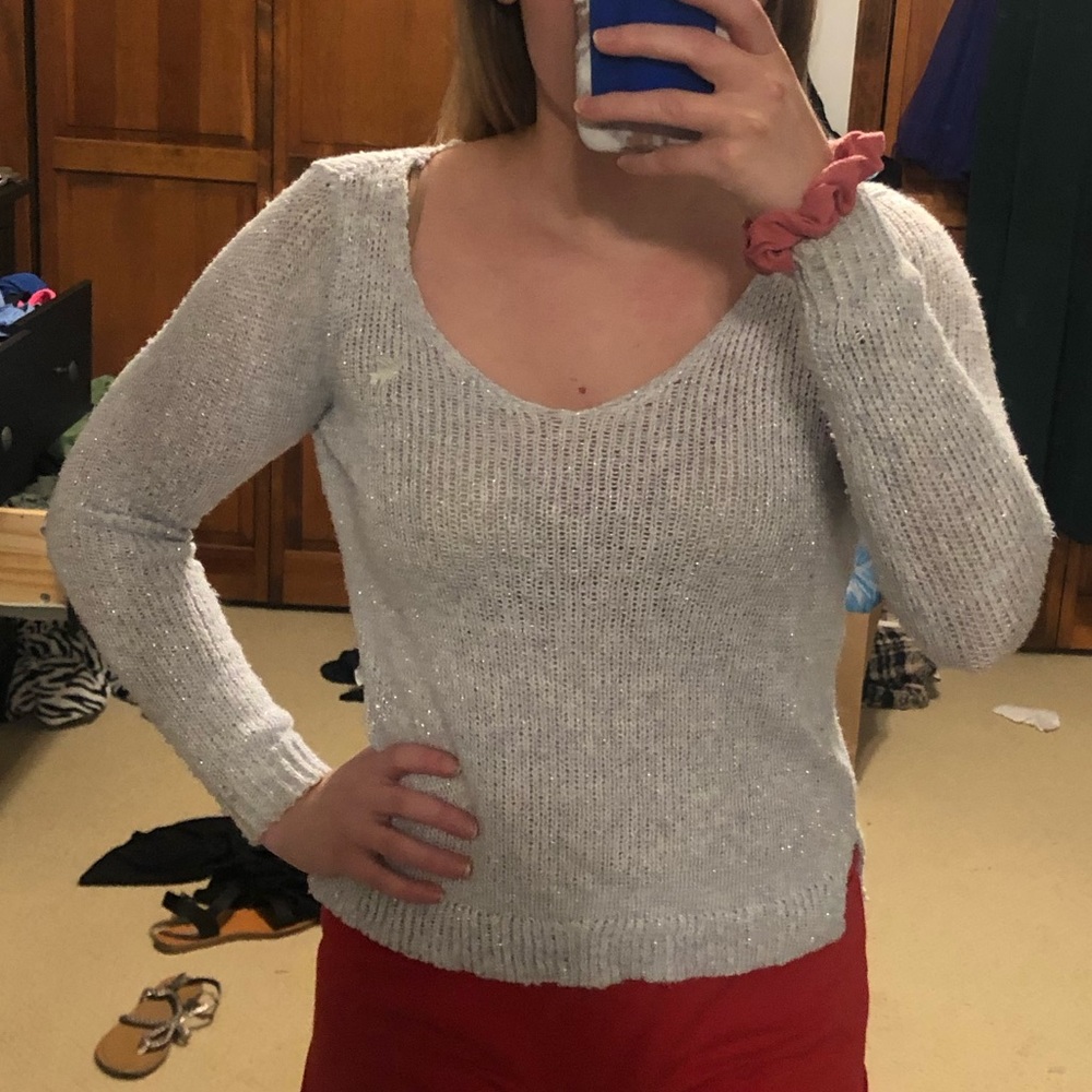 Abercrombie Kids Light Blue Sparkly Sweater Size M - Picture 1 of 8